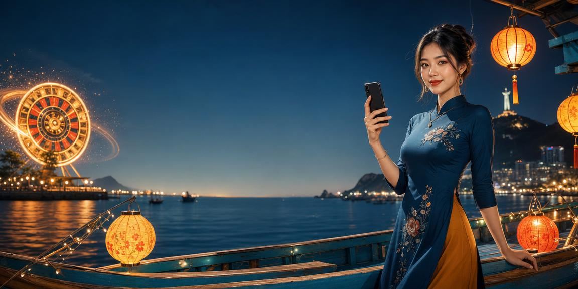 Không khí giải trí và cá cược buổi tối tại phố đèn lồng Hội An